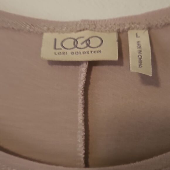 LOGO  by Lori Goldstein knit twin Hi-Low Tee w/ Elbow sleeve - Picture 8 of 11